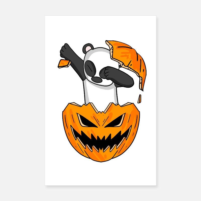 Dabbing Panda Halloween dab gift Poster 8" x 12" (20x30 cm)