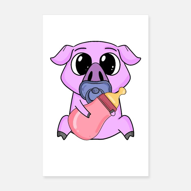 Bébé Cochon Animal Poster 20 x 30 cm