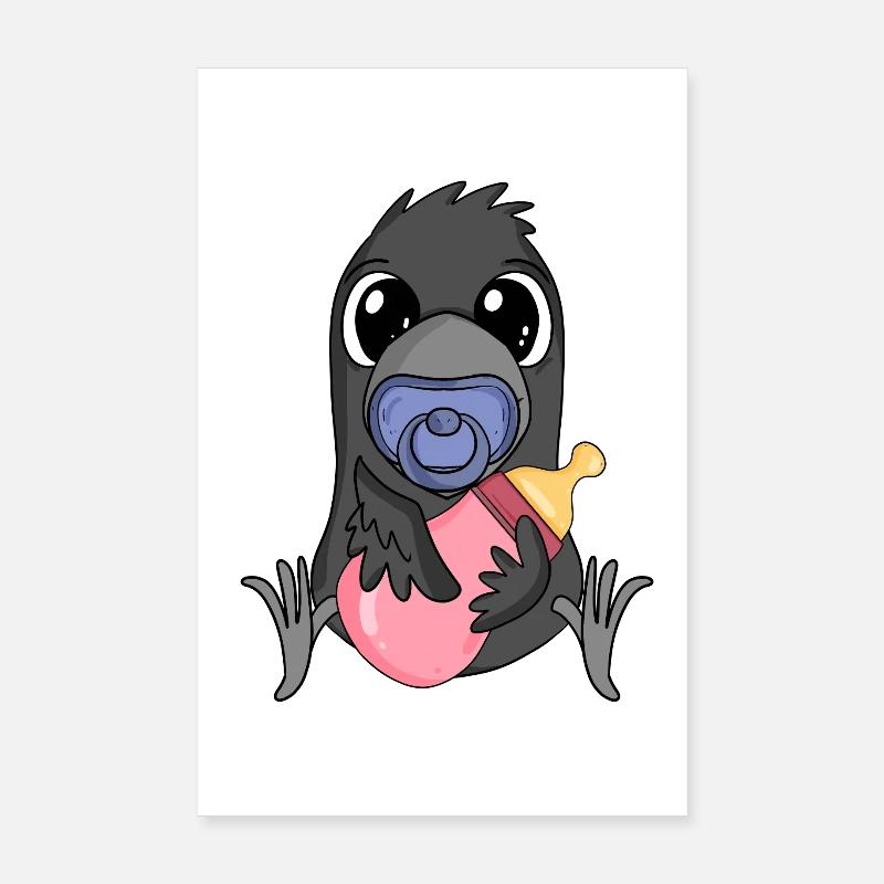 Bébé corbeau Poster 20 x 30 cm
