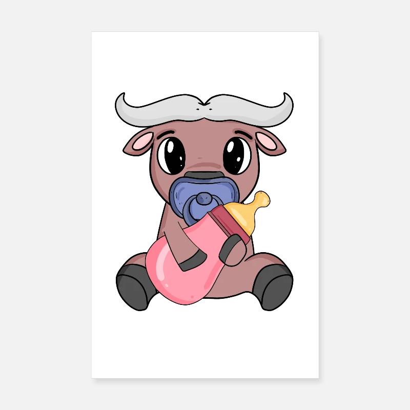 Bébé boeuf Poster 20 x 30 cm