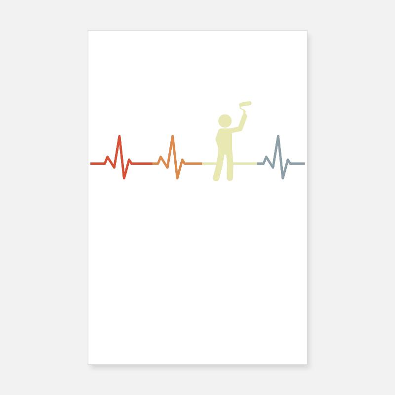 Master painter heart palpitations Poster 8" x 12" (20x30 cm)