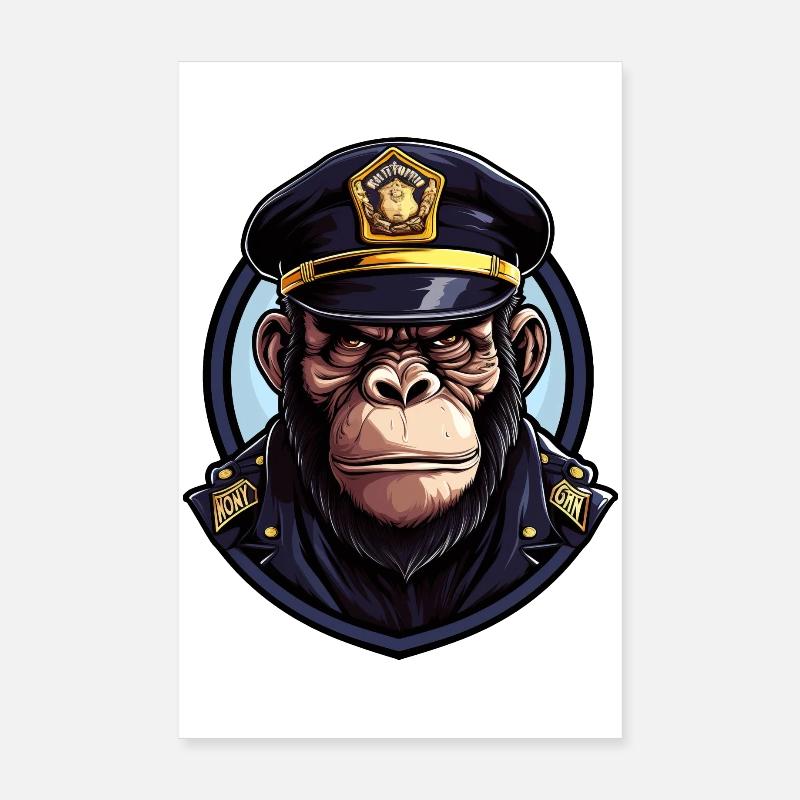 Police des singes Poster 20 x 30 cm