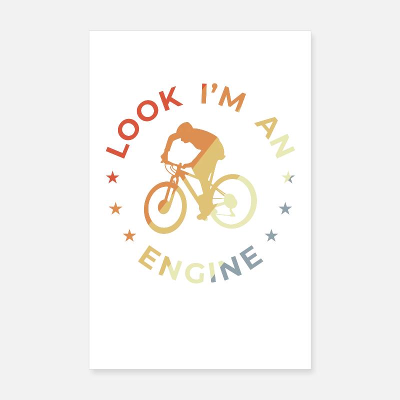 Blague sur le cyclisme Poster 20 x 30 cm
