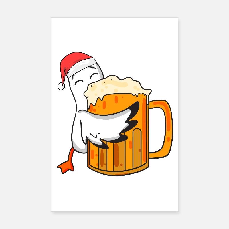 Möwe Bier Weihnachten Poster 20x30 cm