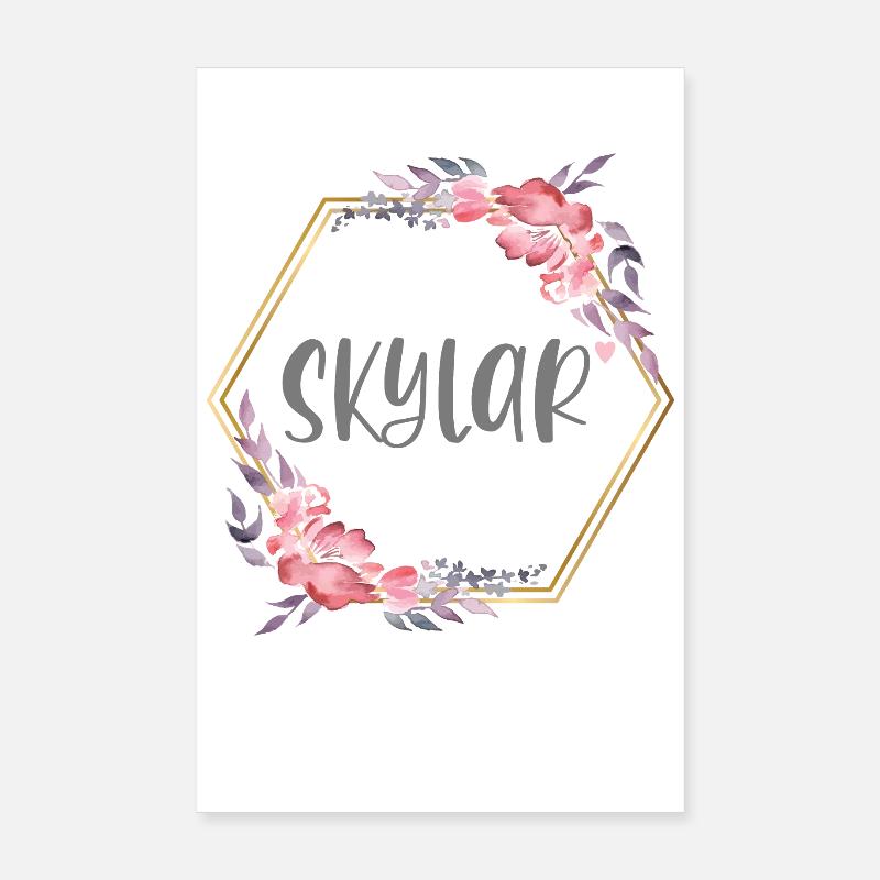Skylar Mädchen Name Baby Geschenk Poster 20x30 cm