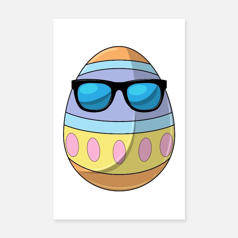 Lunettes de soleil de Pâques Easter Egg Poster 20 x 30 cm