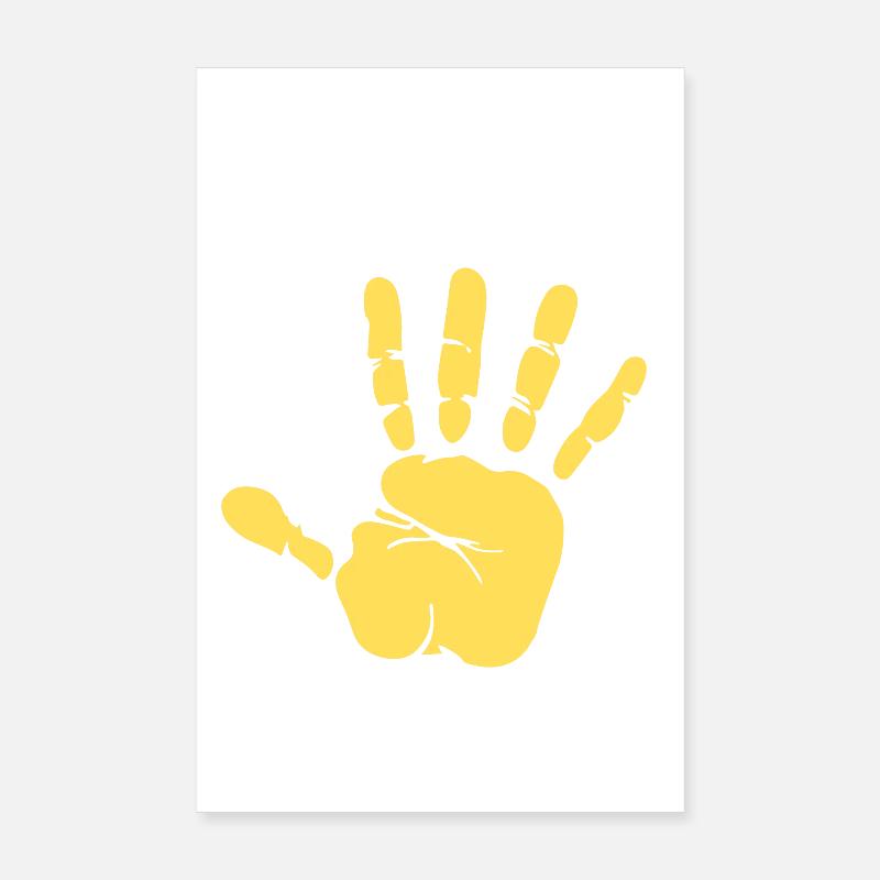 Stop Parle à ma main- Design de main drôle Poster 20 x 30 cm