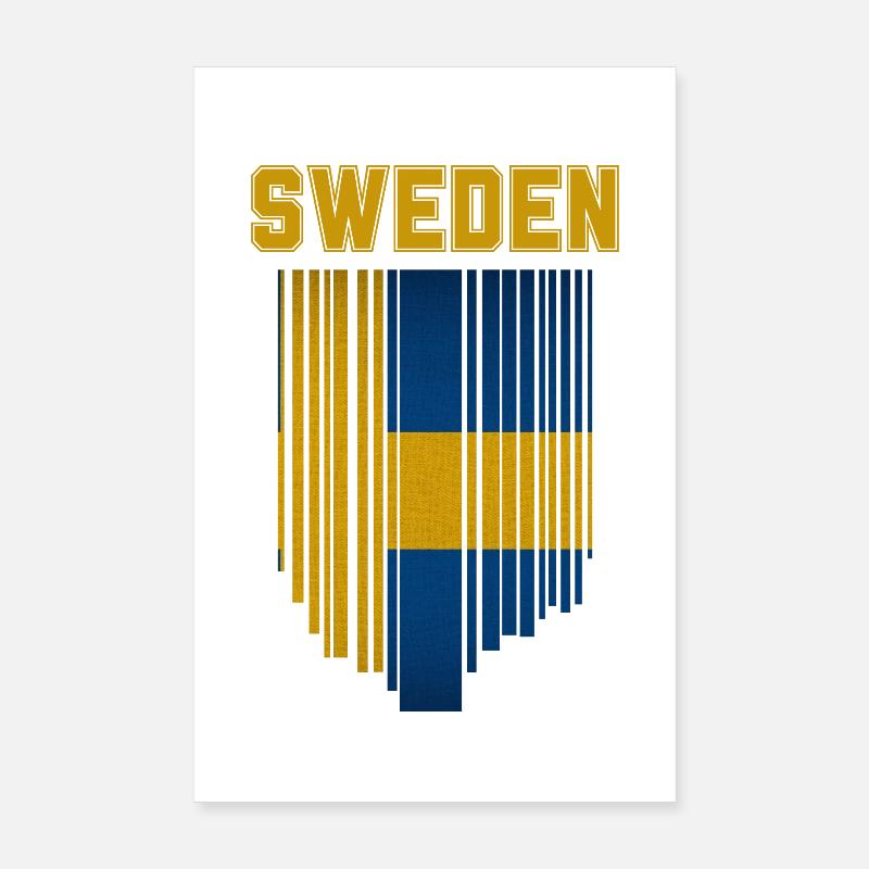 Drapeau de la Suède, fierté suédoise Poster 20 x 30 cm