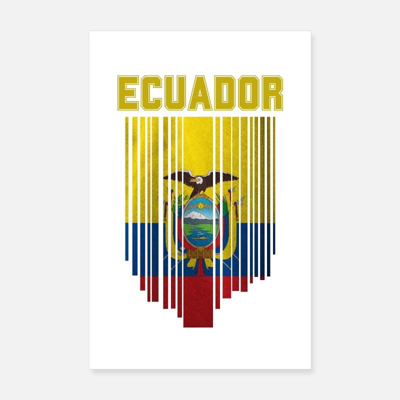Drapeau de l’Équateur, fierté équatorienne Poster 20 x 30 cm