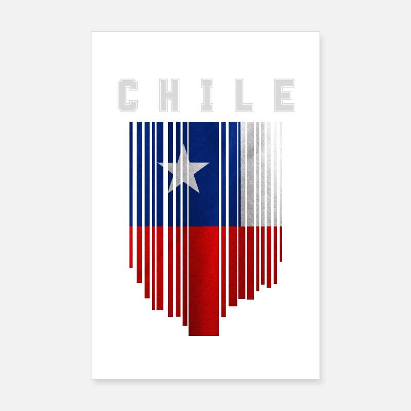 Flag of Chile, Chilean pride Poster 8" x 12" (20x30 cm)