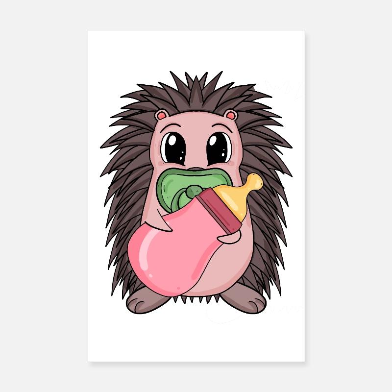 Motif de bébé hérisson Poster 20 x 30 cm