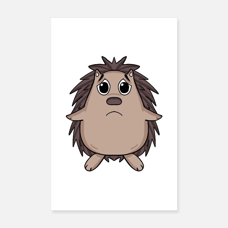 Igel Traurig - trauriger Igel Poster 20x30 cm