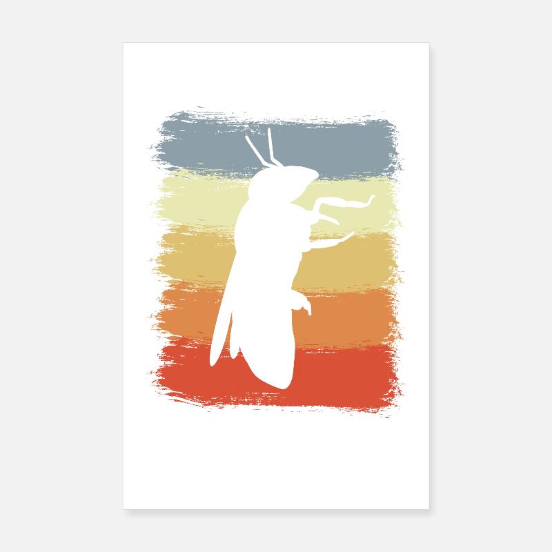 Retro honey bee Poster 8" x 12" (20x30 cm)