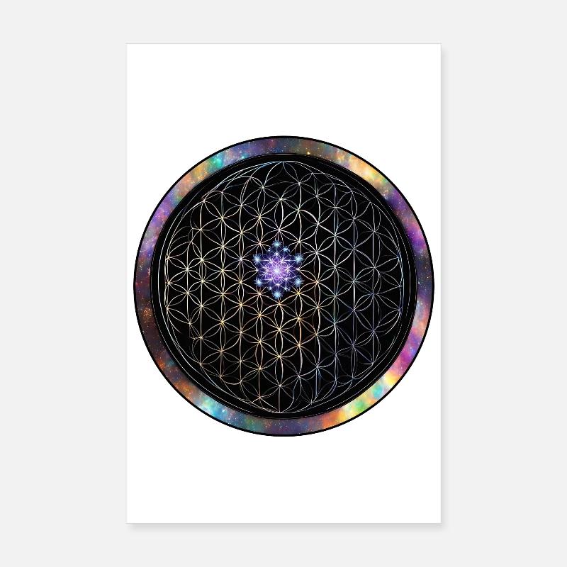 Fleur de Vie Cosmos Circle Poster 20 x 30 cm