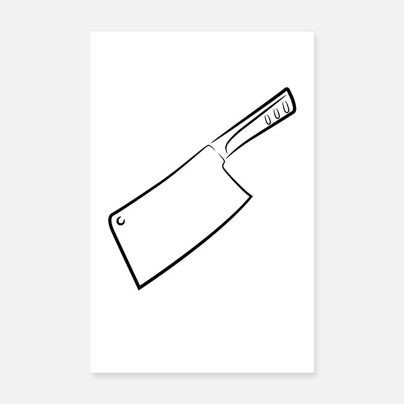 Hackbeil Zeichnung Poster 20x30 cm