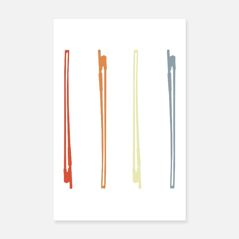 Violinbogen Zeichnung Poster 20x30 cm