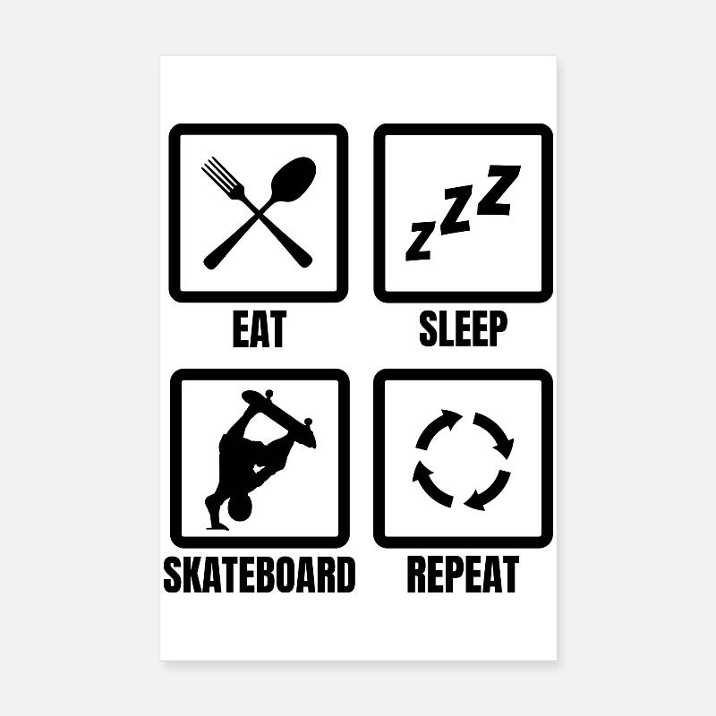 Skateboarding Routine Poster 8" x 12" (20x30 cm)