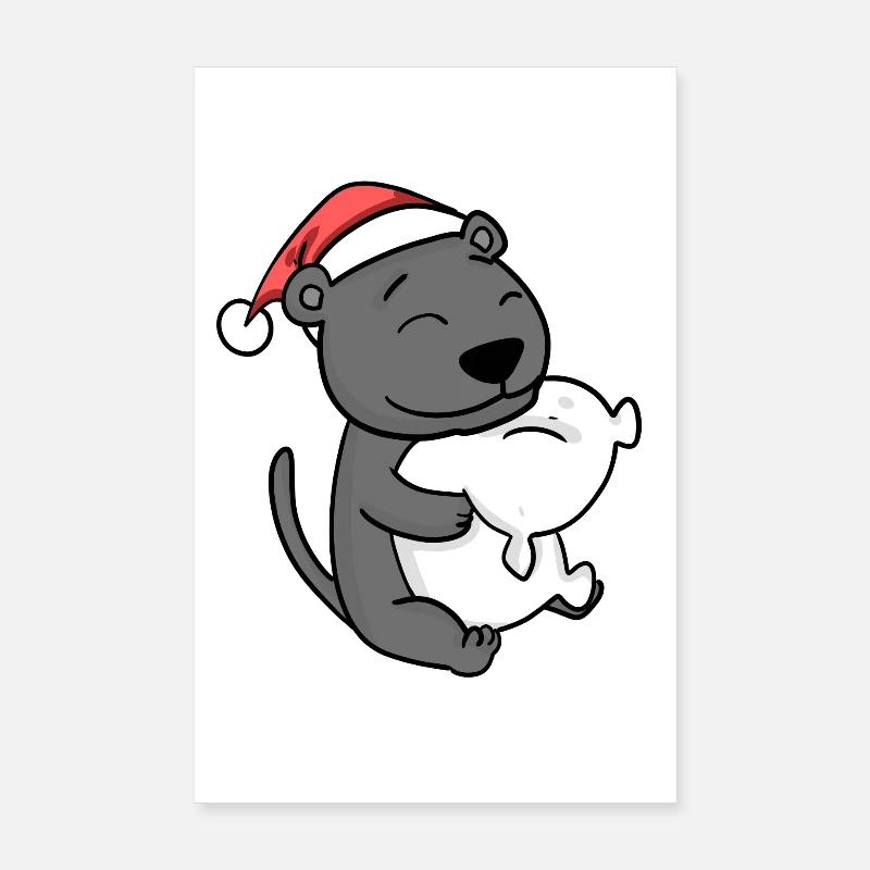 Mignon Fatigué Noël Poster 20 x 30 cm