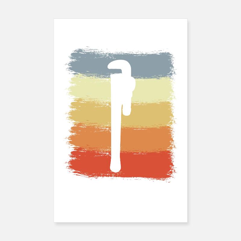 Clé à pipe vintage Poster 20 x 30 cm