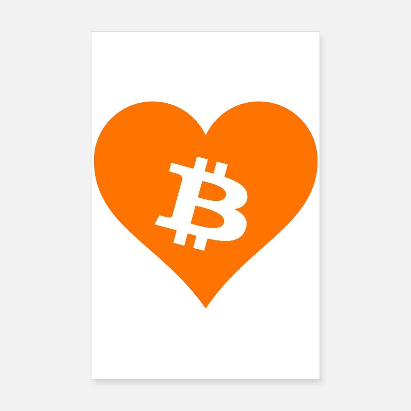 Bitcoin Crypto Cryptocurrency Splash Poster 8" x 12" (20x30 cm)