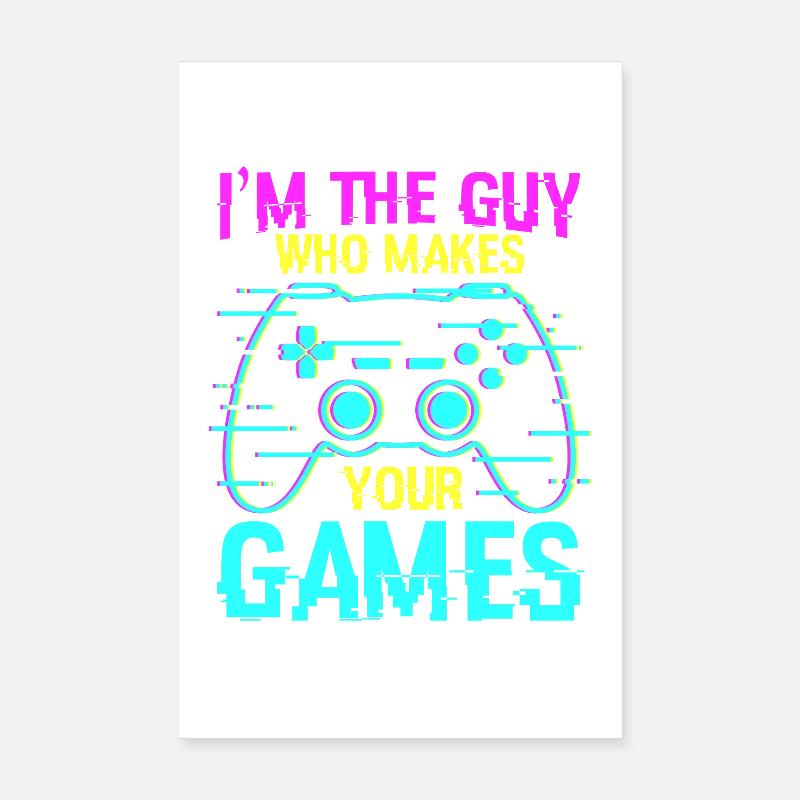 Dicton de programmeur de jeux Poster 20 x 30 cm