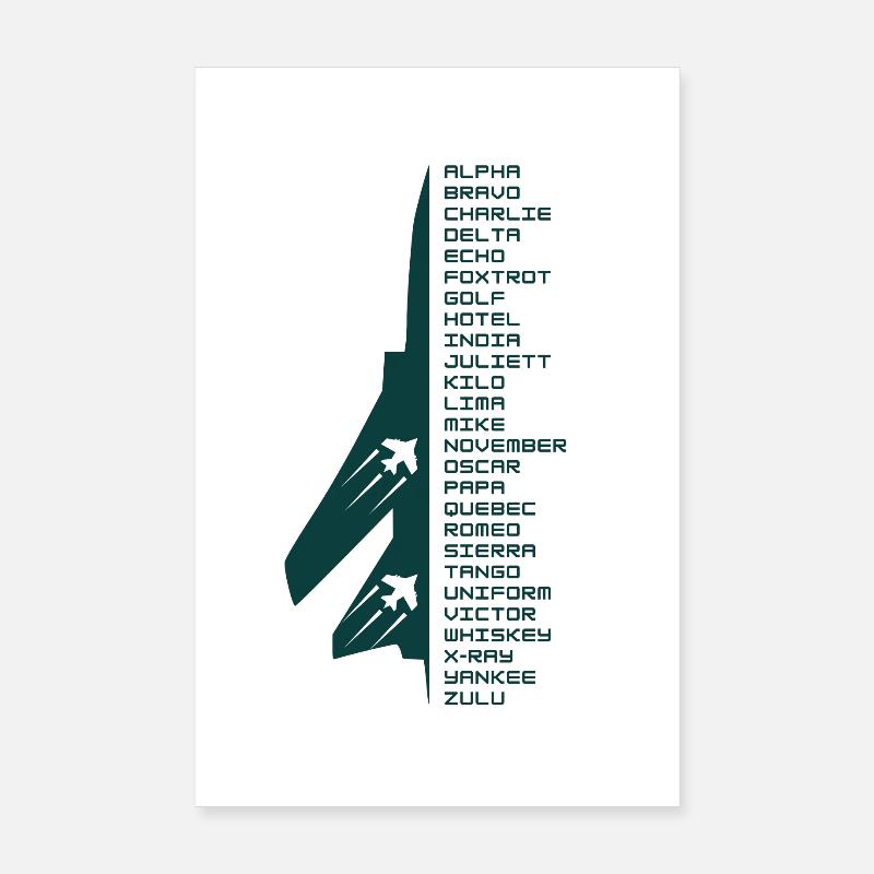 Buchstabieralphabet Poster 20x30 cm