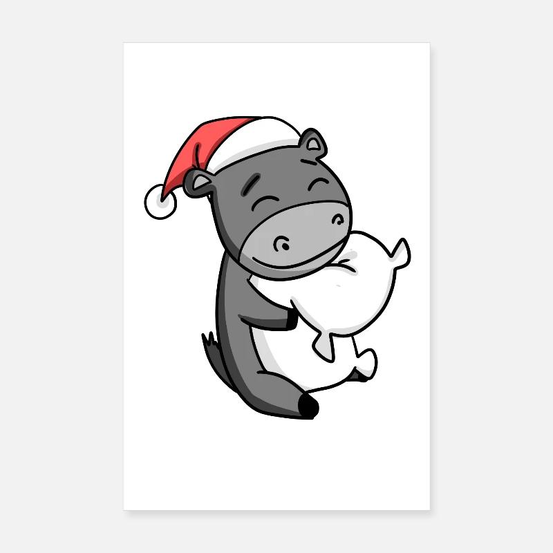 Ass Cute Tired Sleeping In Christmas Poster 8" x 12" (20x30 cm)
