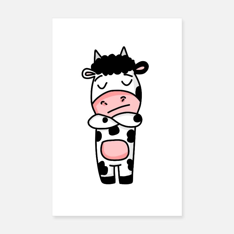 La vache est ennuyée Poster 20 x 30 cm