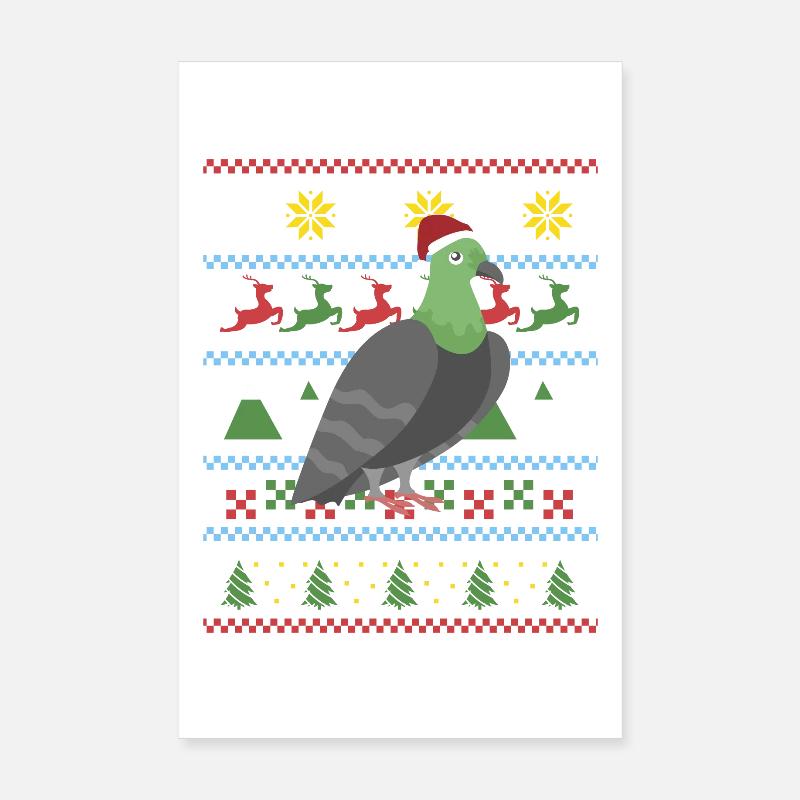 Colombe de Noël laide Poster 20 x 30 cm