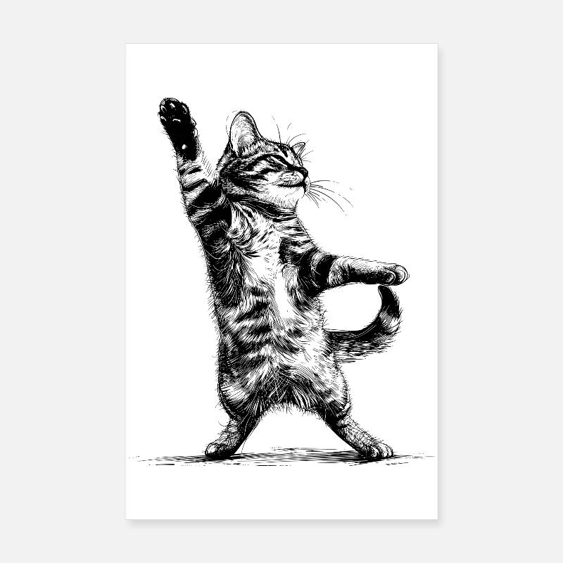 chat disco Poster 20 x 30 cm