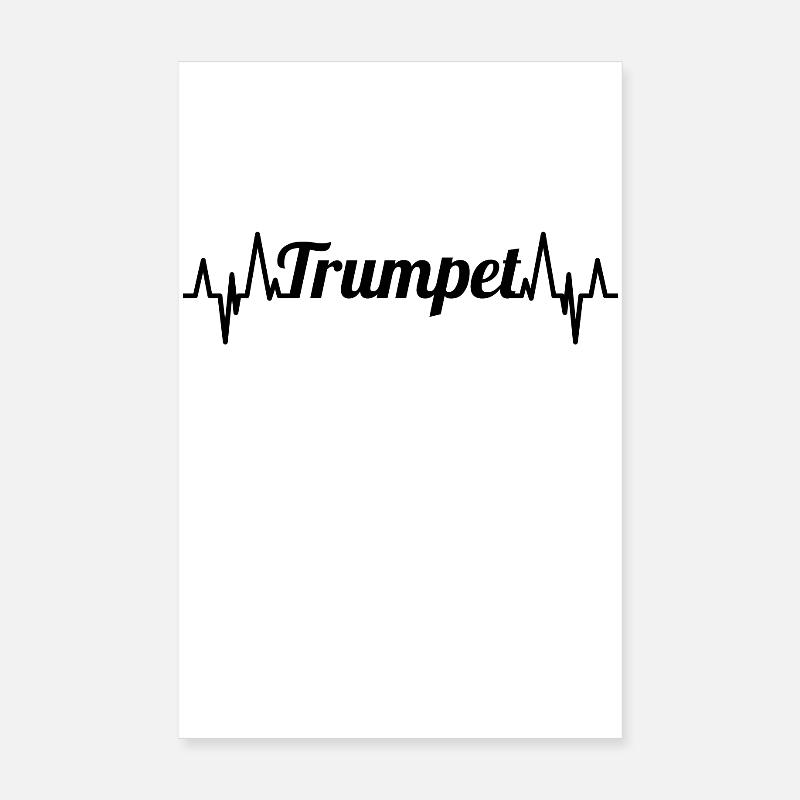 Trompette ECG Heartline Poster 20 x 30 cm