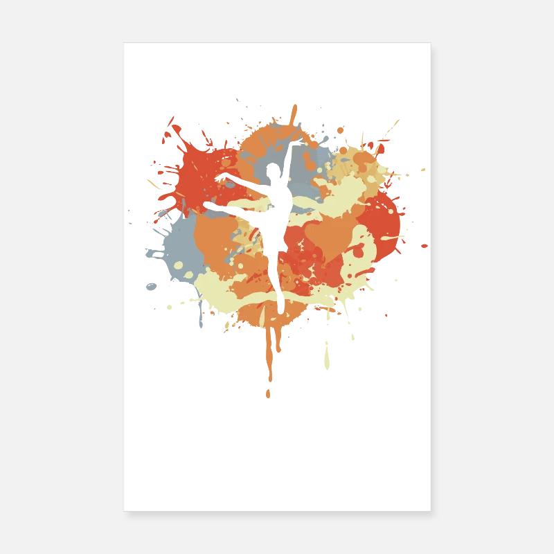 Dessin de danseuse de ballet Poster 20 x 30 cm