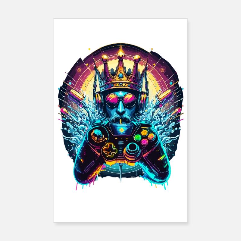 Trône du jeu – Roi du jeu Poster 20 x 30 cm