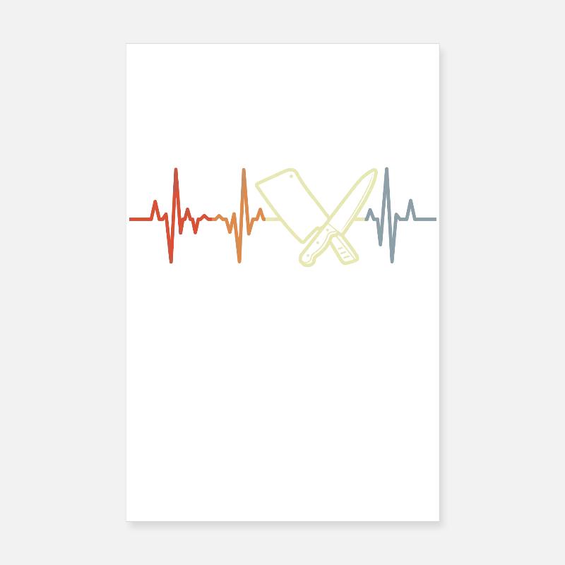 Metzger Hackbeil Pulsschlag Poster 20x30 cm