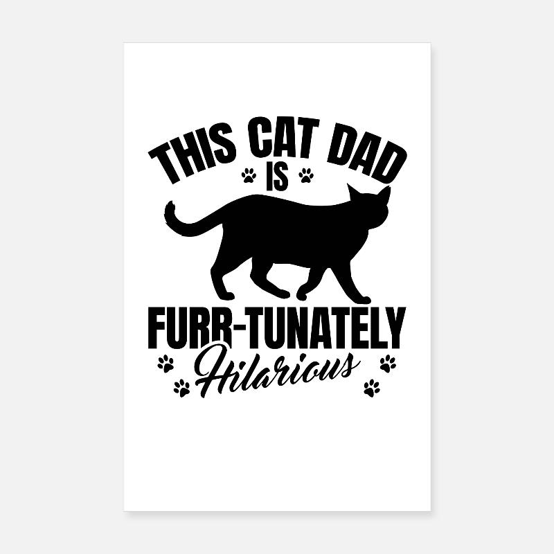 Cats Daddy Poster 8" x 12" (20x30 cm)