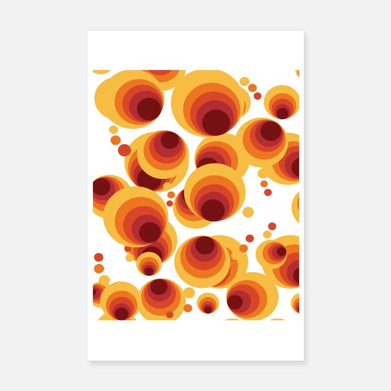Abstract Polka Dots Circle Pattern Poster 8" x 12" (20x30 cm)