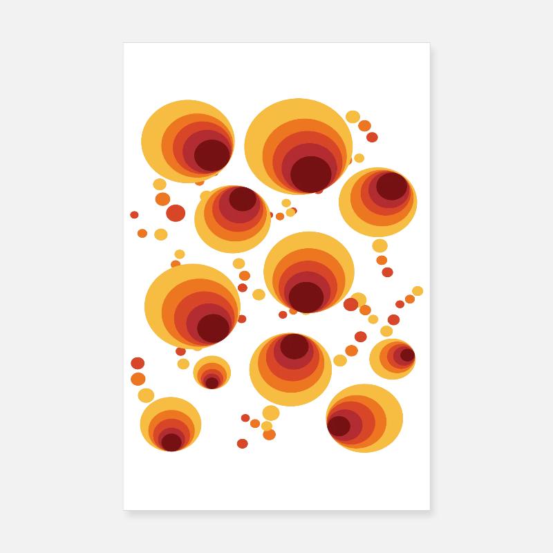 Abstract Polka Dots Circle Pattern Poster 8" x 12" (20x30 cm)