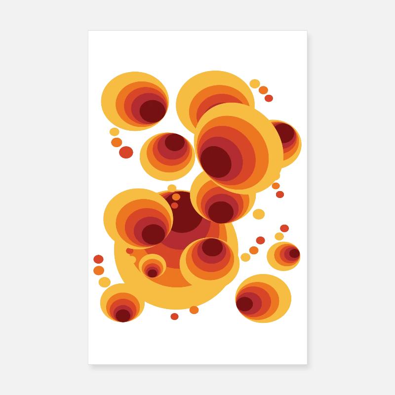 Abstract Gradient Polka Dots Poster 8" x 12" (20x30 cm)