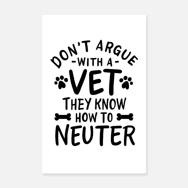Funny Veterinarian Joke Poster 8" x 12" (20x30 cm)