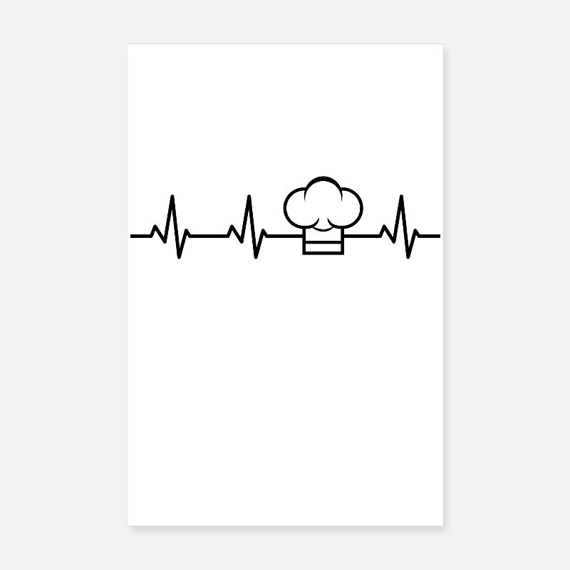Chef's hat heart palpitations Poster 8" x 12" (20x30 cm)