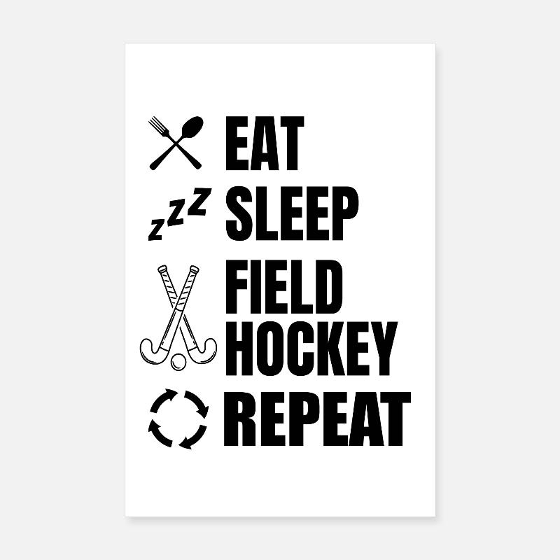 Field Hockey Daily Routine Poster 8" x 12" (20x30 cm)