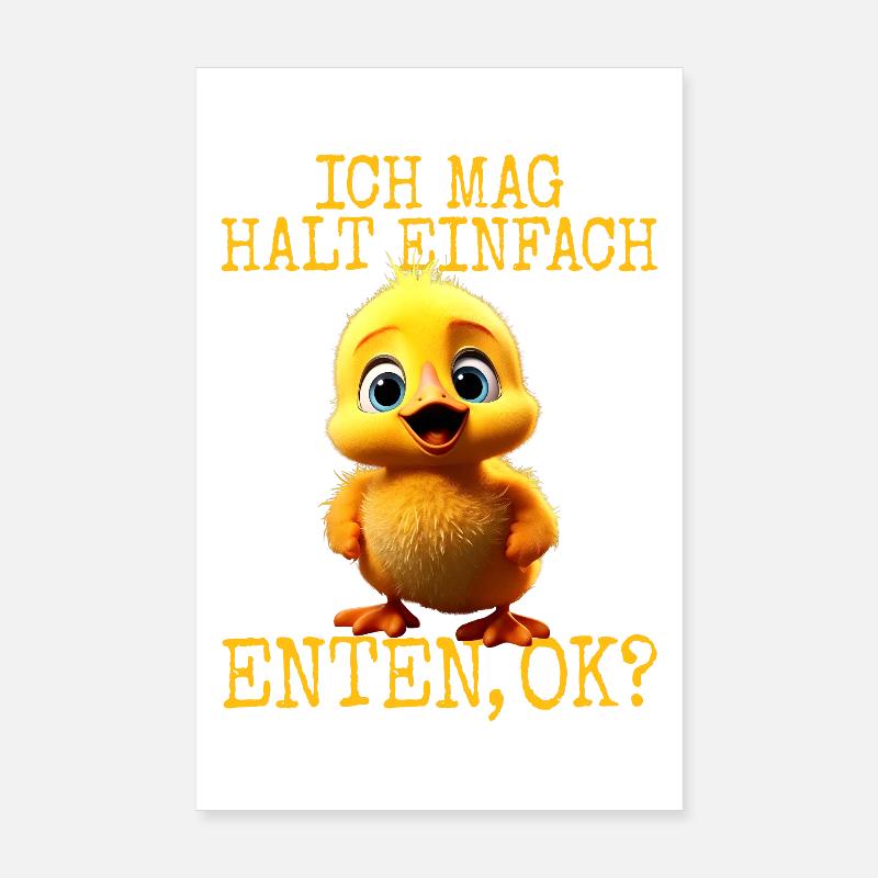 Duck Cute Ducklings I just like ducks Poster 8" x 12" (20x30 cm)