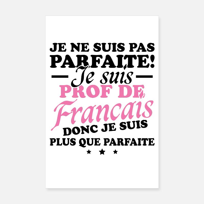 Je suis prof de français Poster 20 x 30 cm
