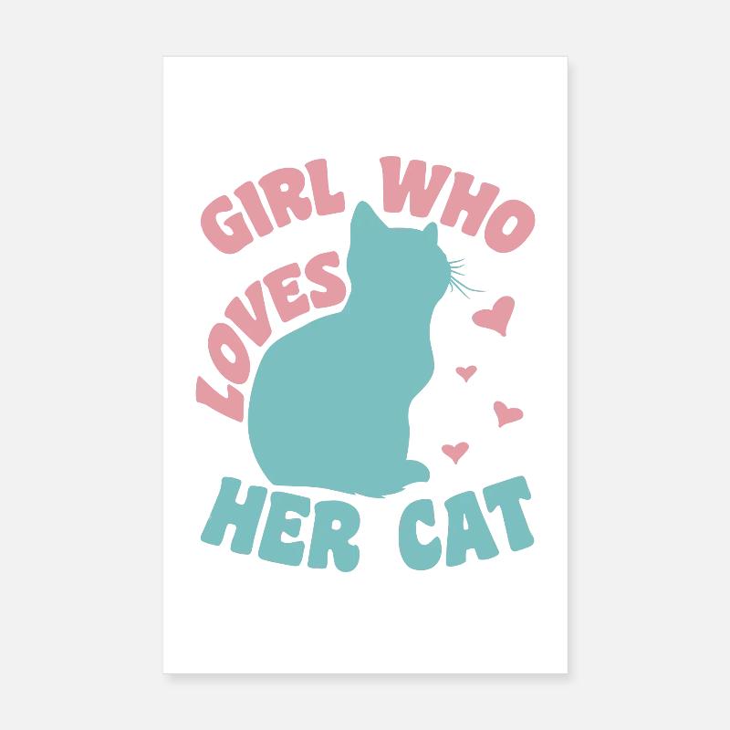 Fille de chat Poster 20 x 30 cm
