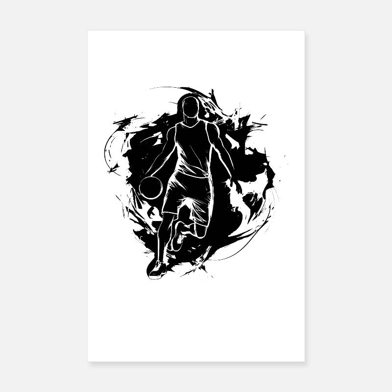 Graphismes de basket-ball Poster 20 x 30 cm