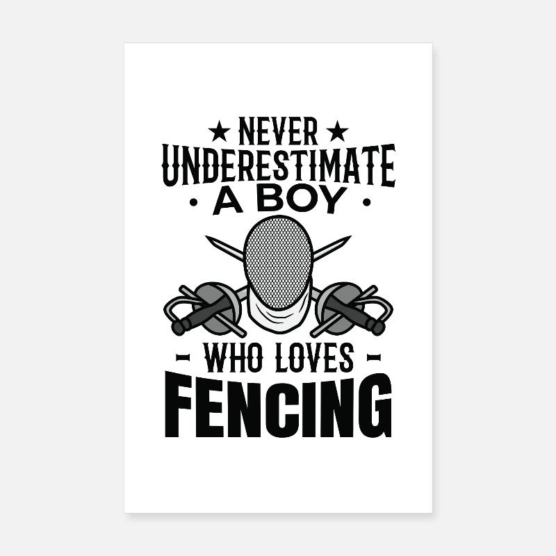 Fechtjunge Poster 20x30 cm