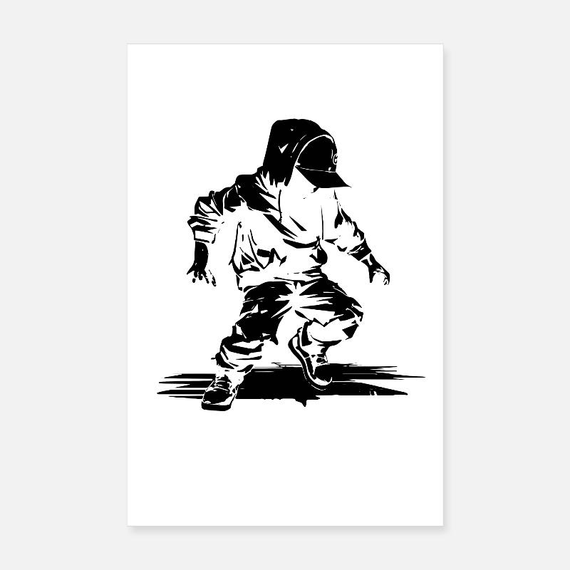 Illustration de danseuse de breakdance Poster 20 x 30 cm