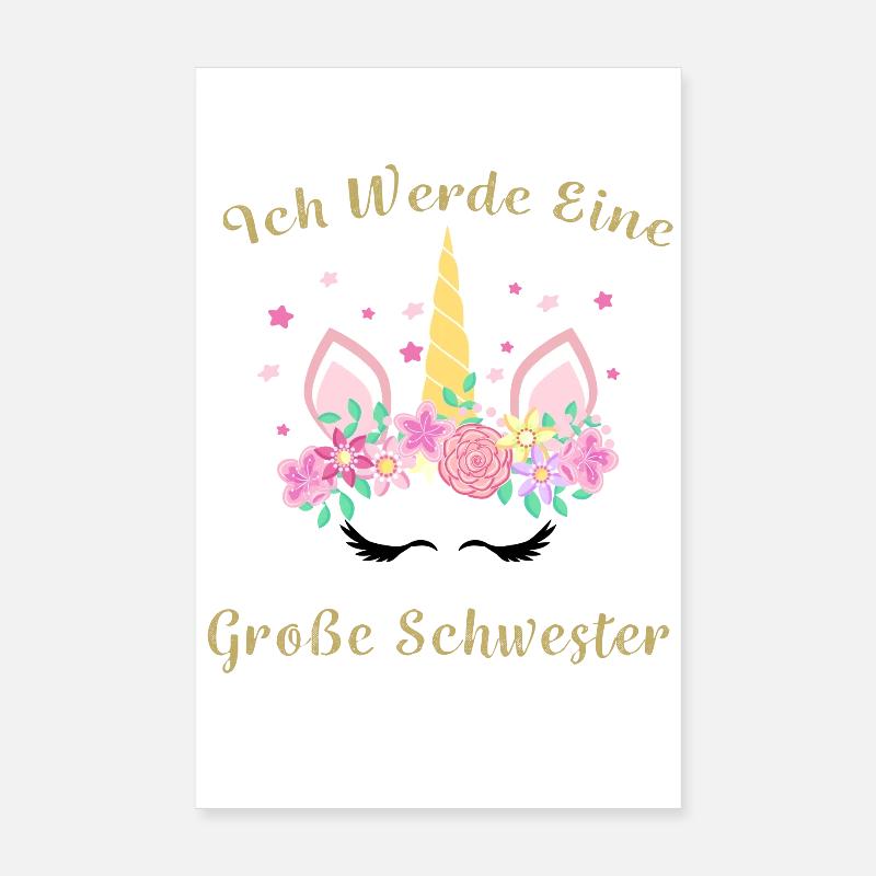 Ich werde Große Schwester Poster 20x30 cm