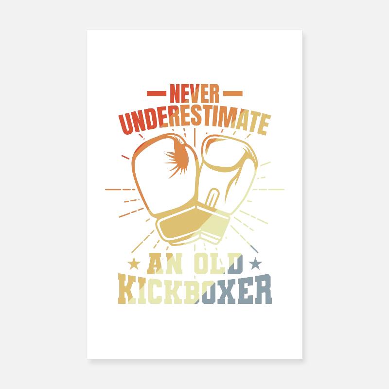 Kickboxer Grandfather Poster 8" x 12" (20x30 cm)