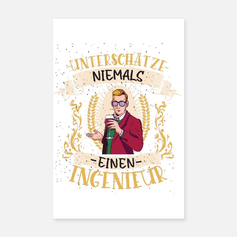 Ingenieur Geschenk Technik Lustig Beruf Poster 20x30 cm